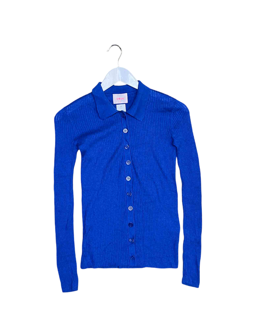 Size S | Obus Cobalt Merino Wool Blend Top