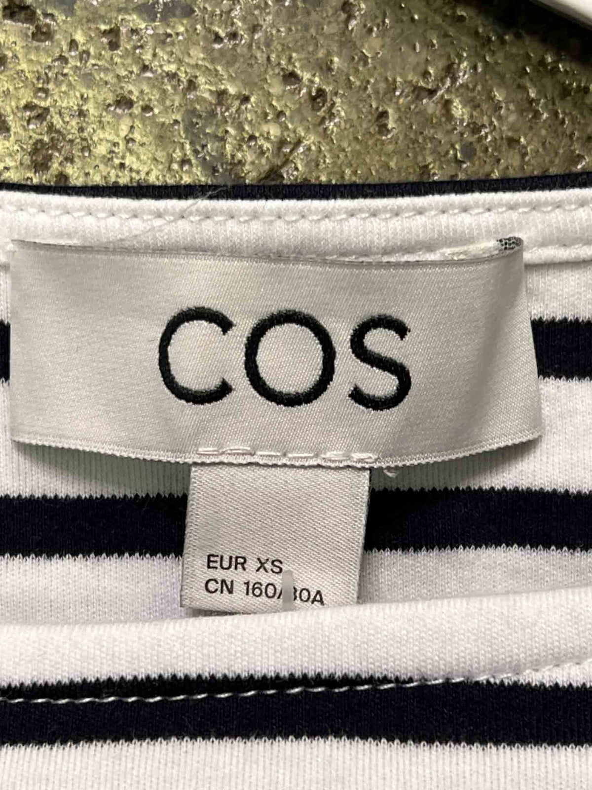 Size XS | COS Striped Boat Neck Tank Top