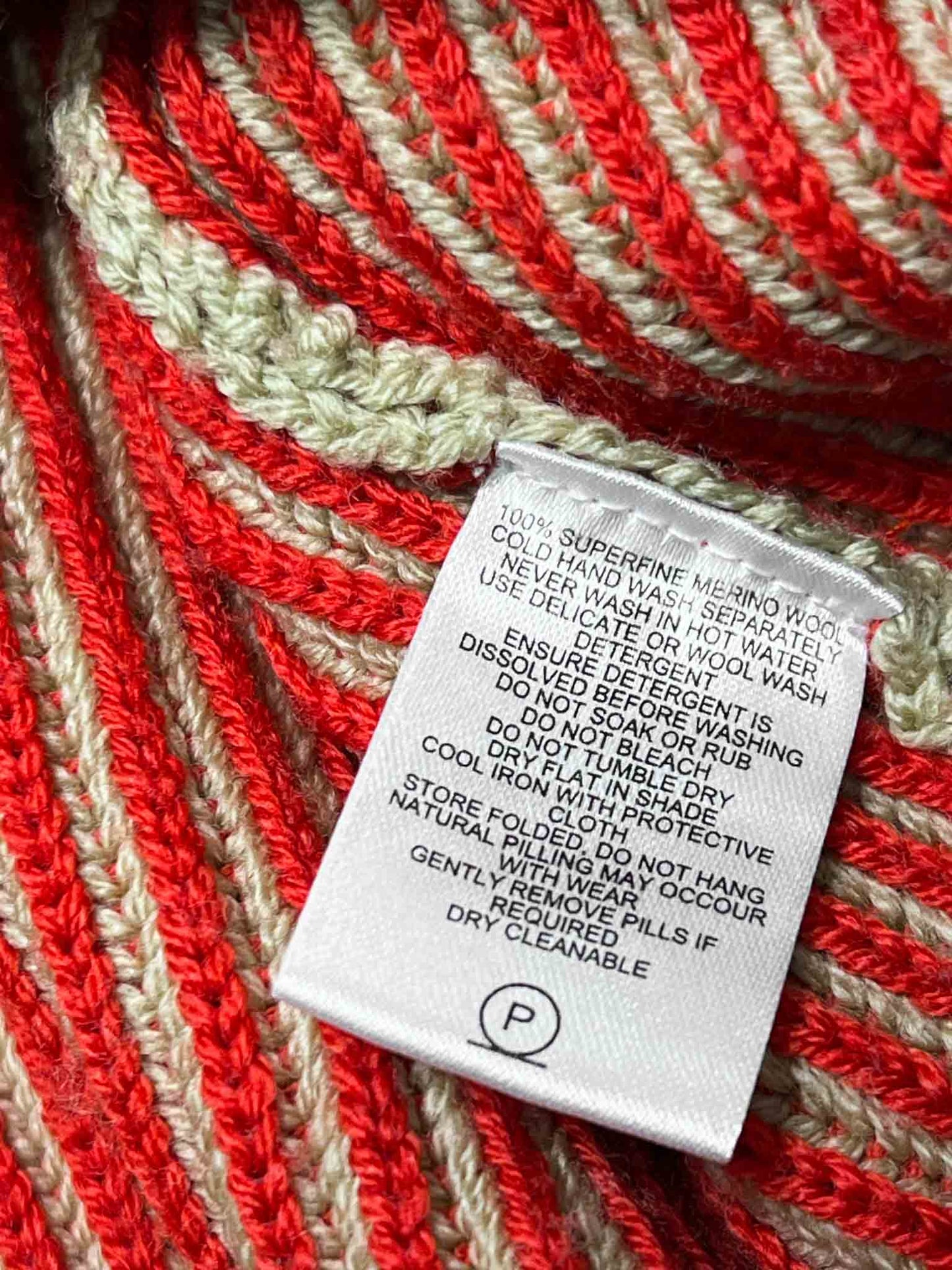Size M | Alpha60 Striped Merino Wool Zip-Up Jacket