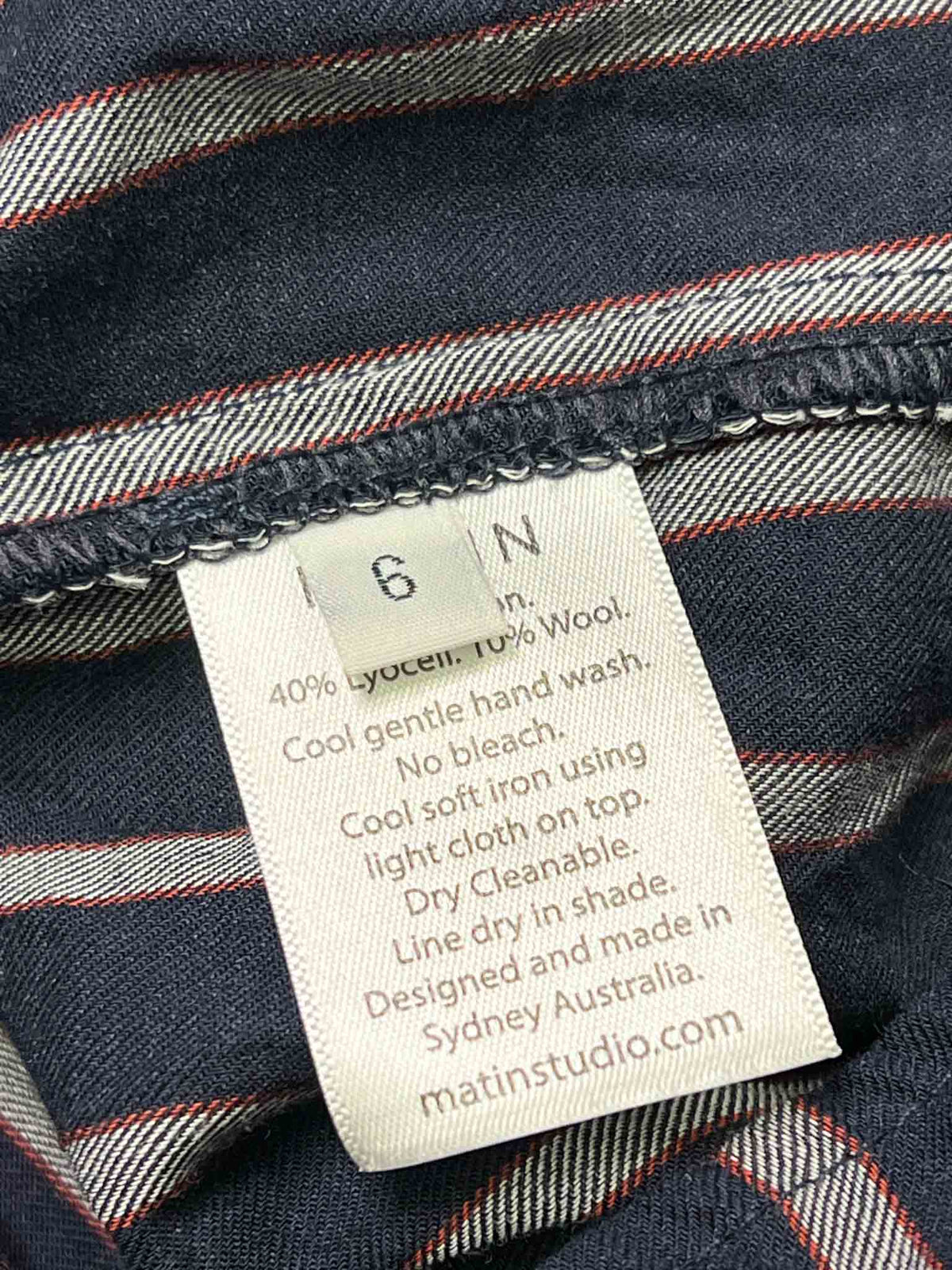 Size 6 (XS) | Matin Navy Striped Mini Dress
