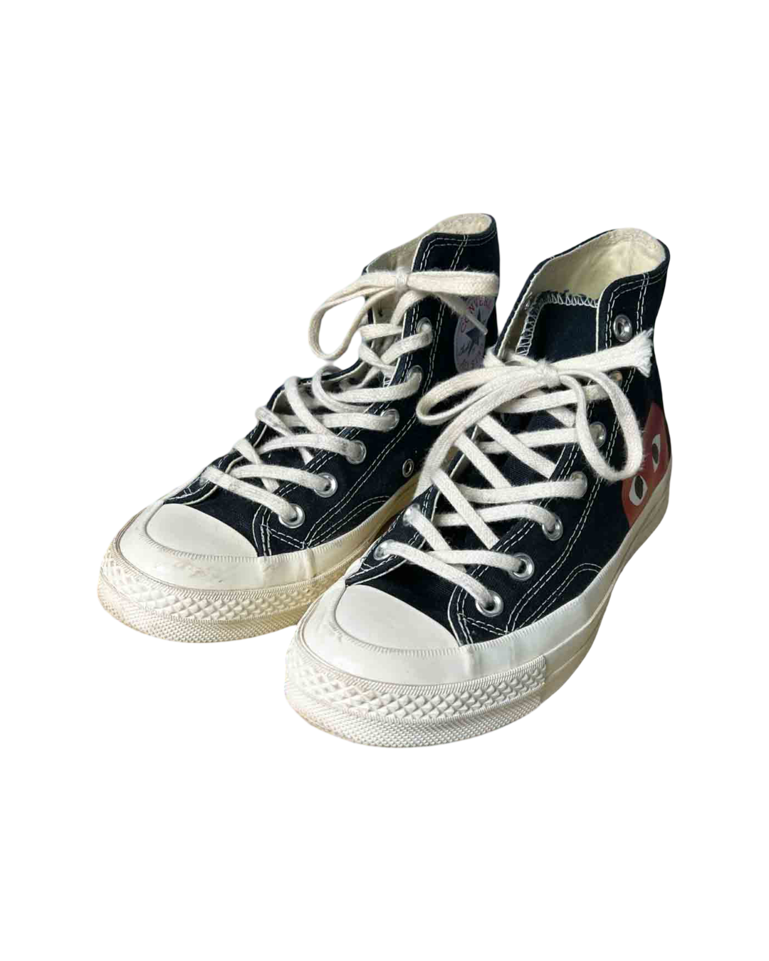 Size 37.5 | Converse x CDG Black Hightop Sneakers