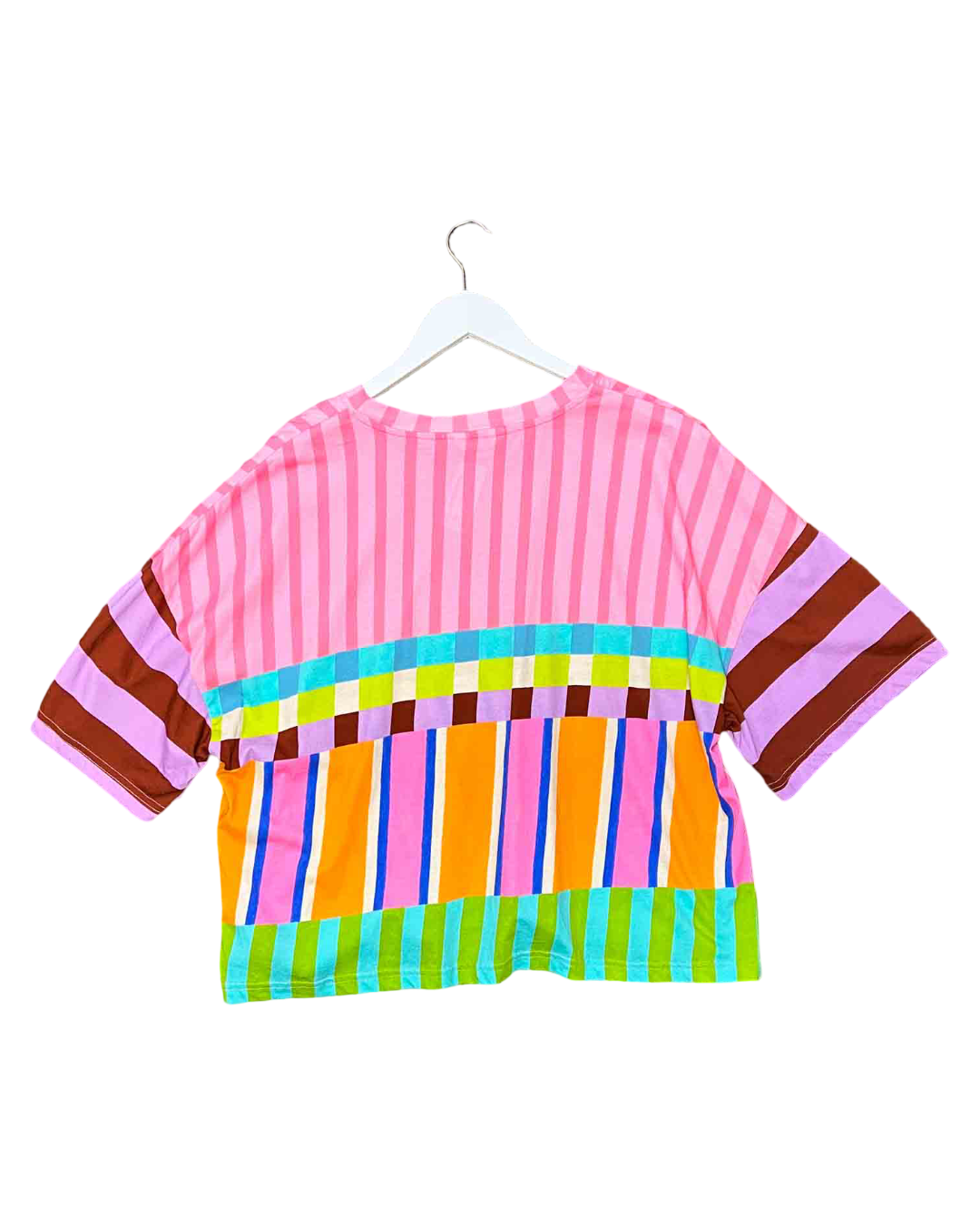 Size 18 (4XL) | Gorman Organic Cotton Holiday Stripe Relaxed T-Shirt