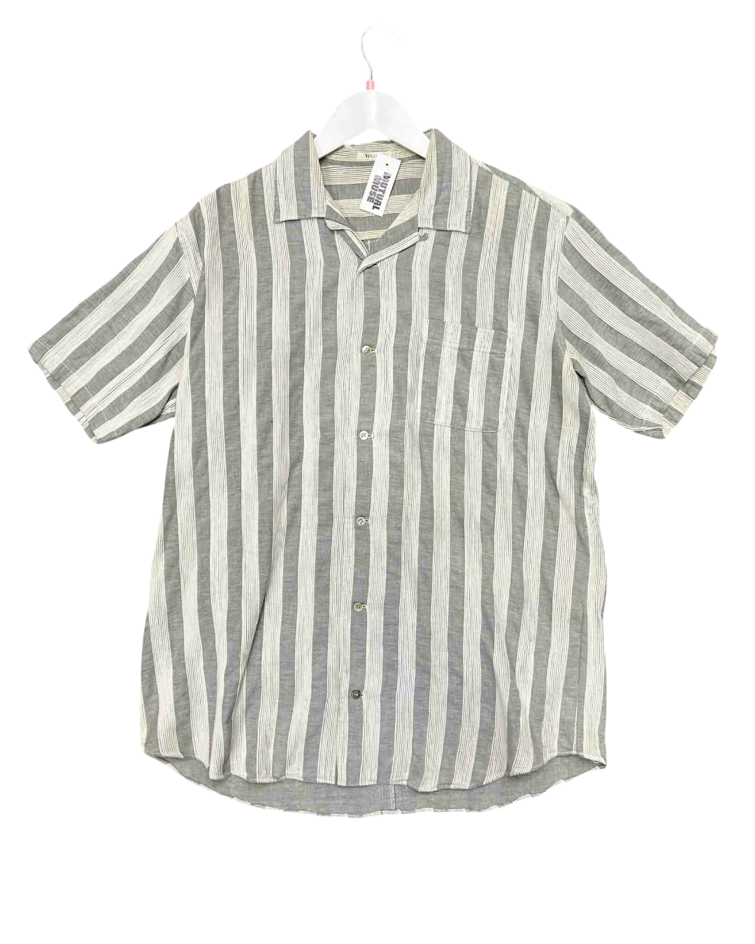 Size L | Y's for Men Grey Stripe Shirt