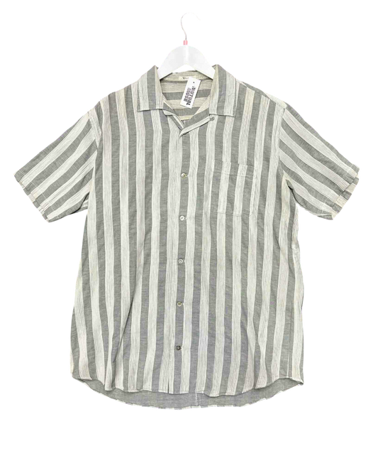 Size L | Y's for Men Grey Stripe Shirt