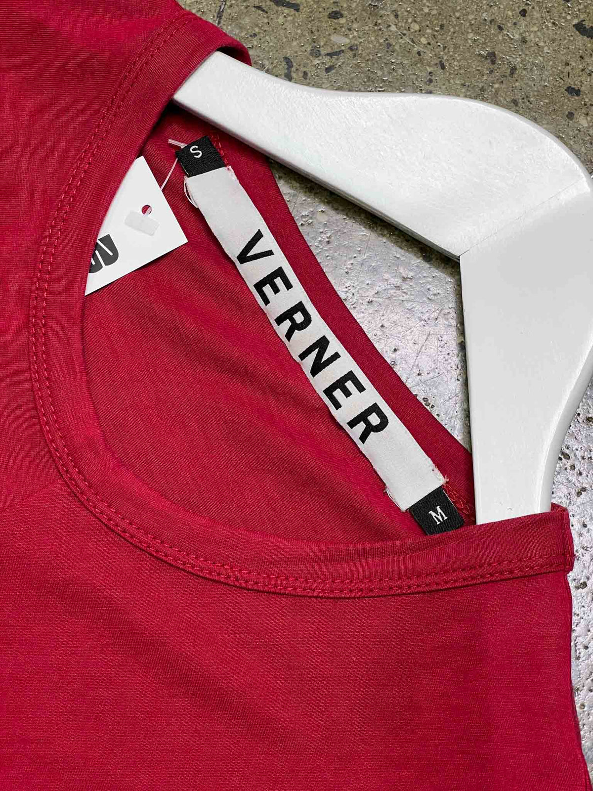 Size S | Verner Red Ruched Tie Top