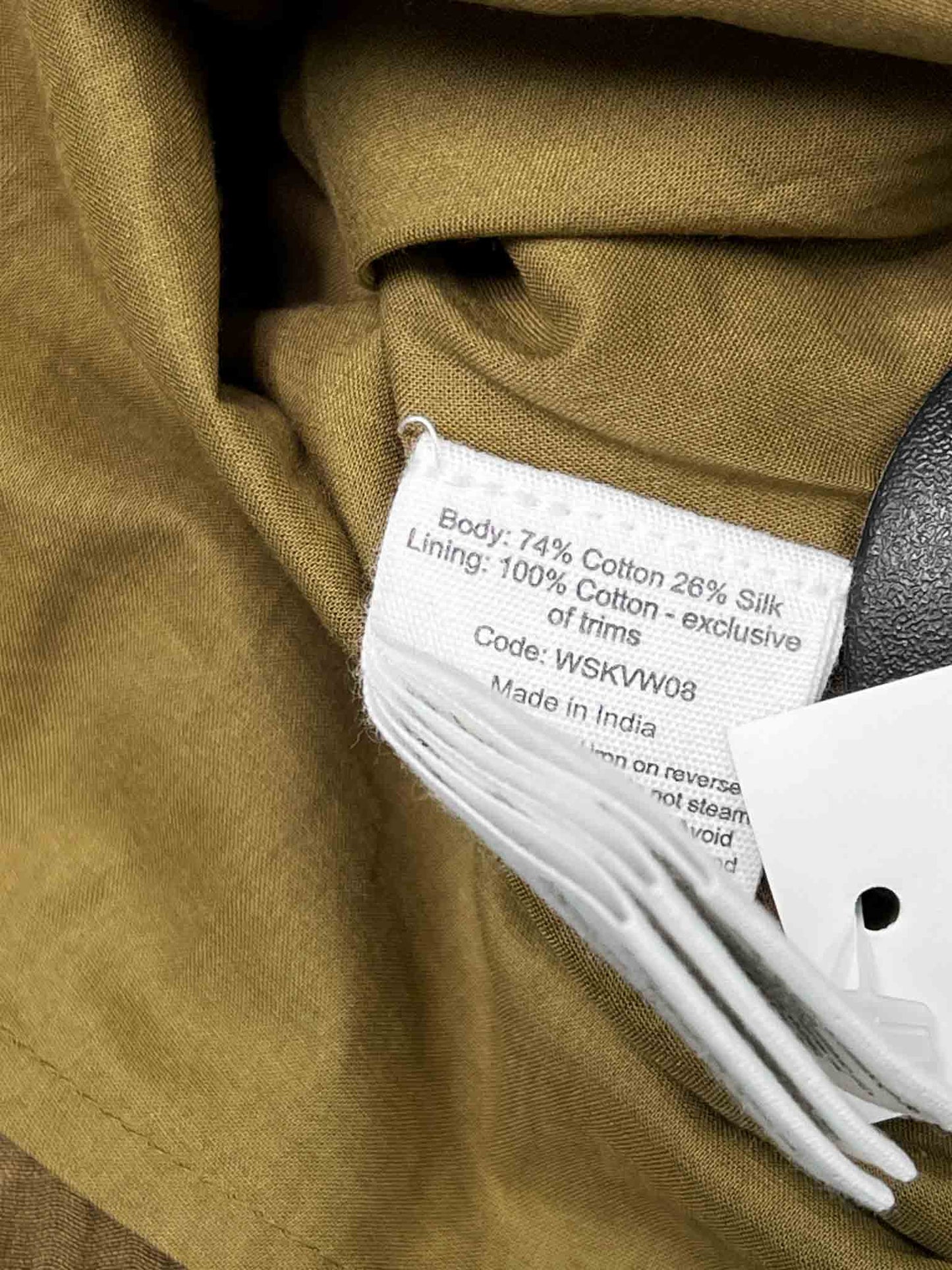 Size 12 | Toast Ecru Cotton/Silk Midi Skirt
