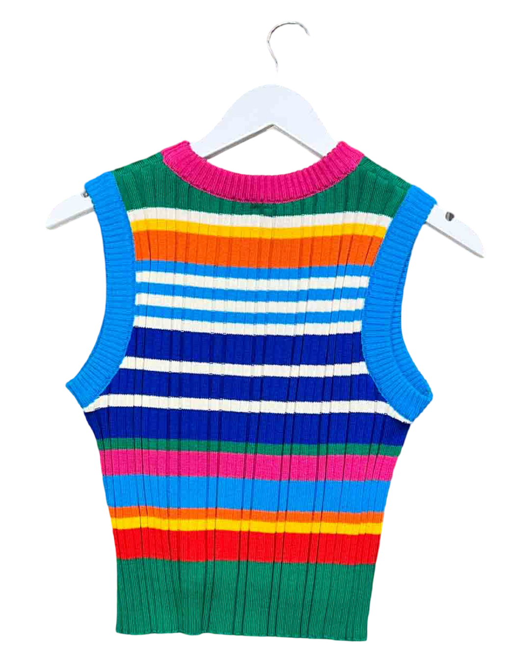 Size S-M | FOOL Striped Merino Wool Vest