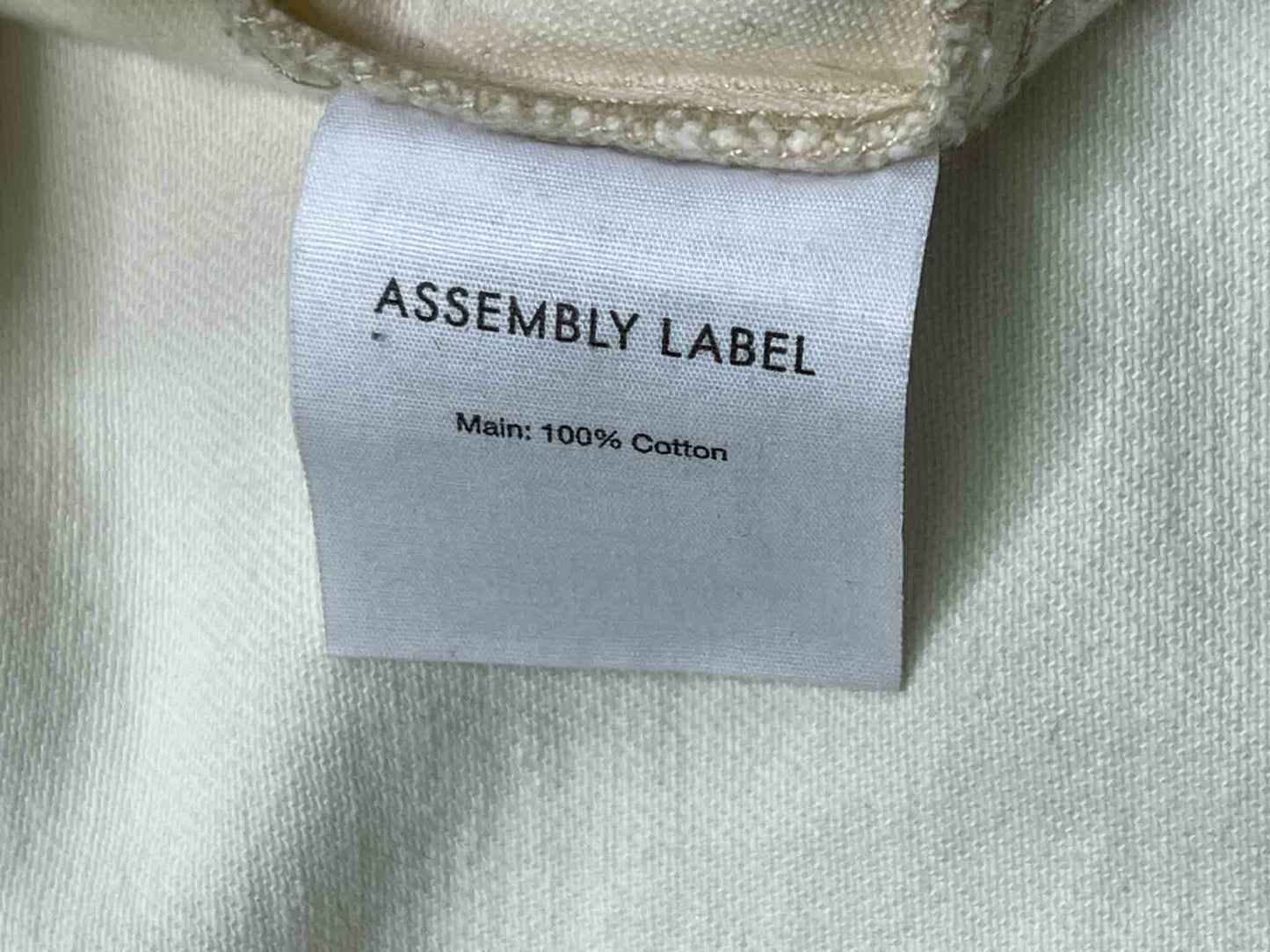 Size 14 (XL) | Assembly Label Cream Denim Short-Sleeve Shirt