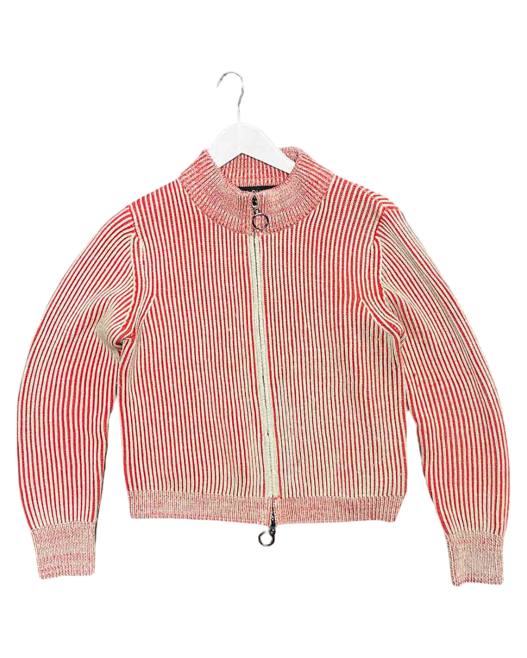 Size M | Alpha60 Striped Merino Wool Zip-Up Jacket