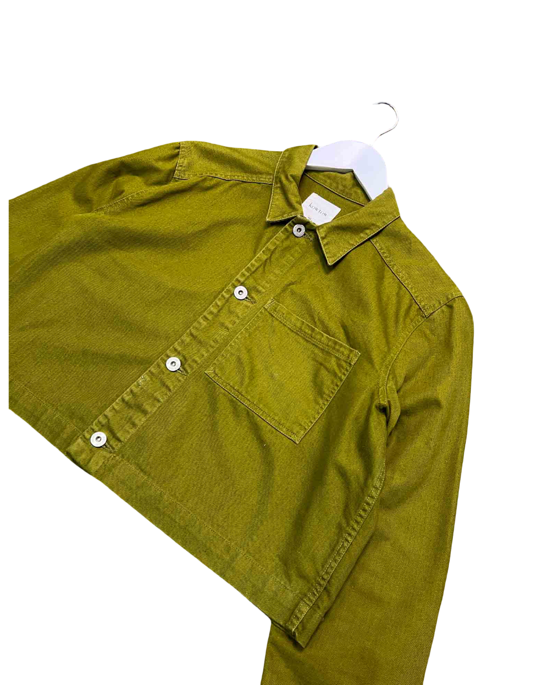 Size M | Kowtow Olive Cropped Denim Direction Jacket