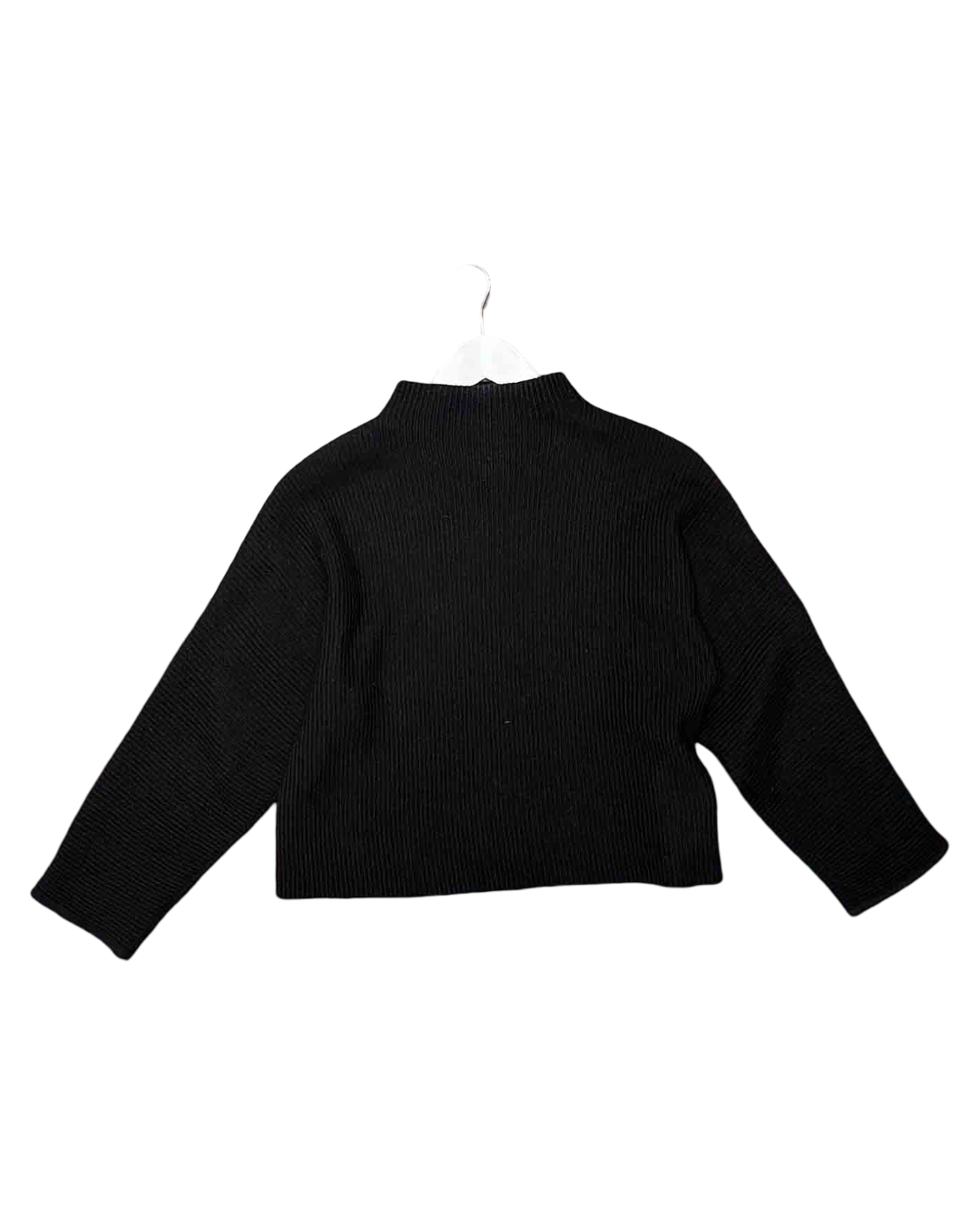 Size S | Alpha60 Black Ribbed Crop Jumper
