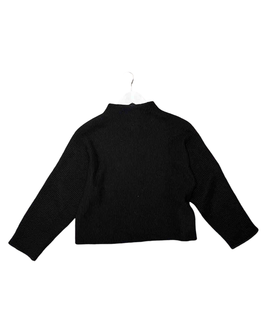 Size S | Alpha60 Black Ribbed Crop Jumper