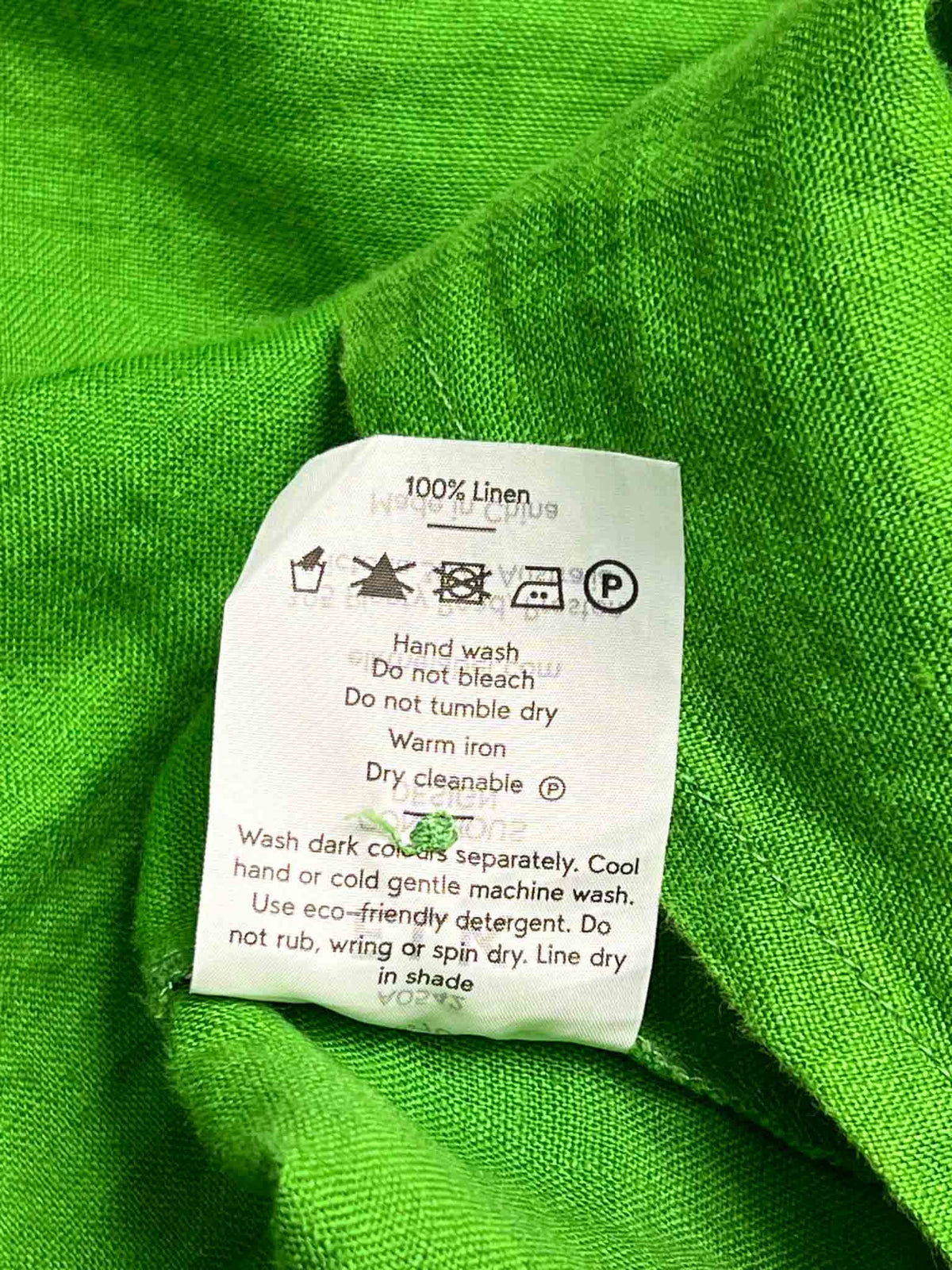 Size 8 (S) | Elk Green Linen Pleated Top