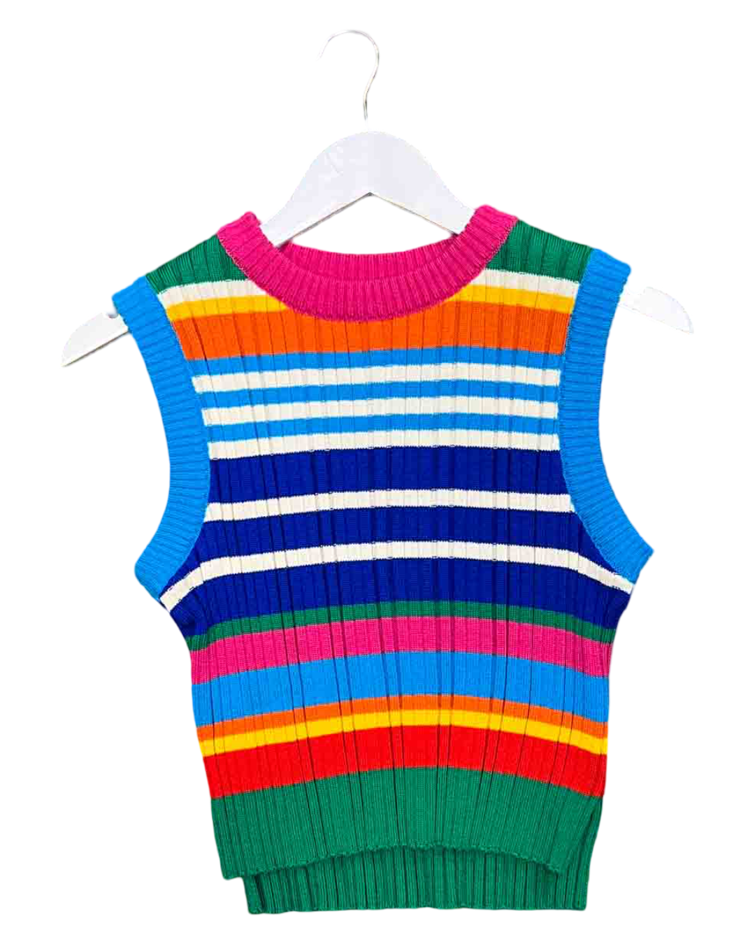 Size S-M | FOOL Striped Merino Wool Vest