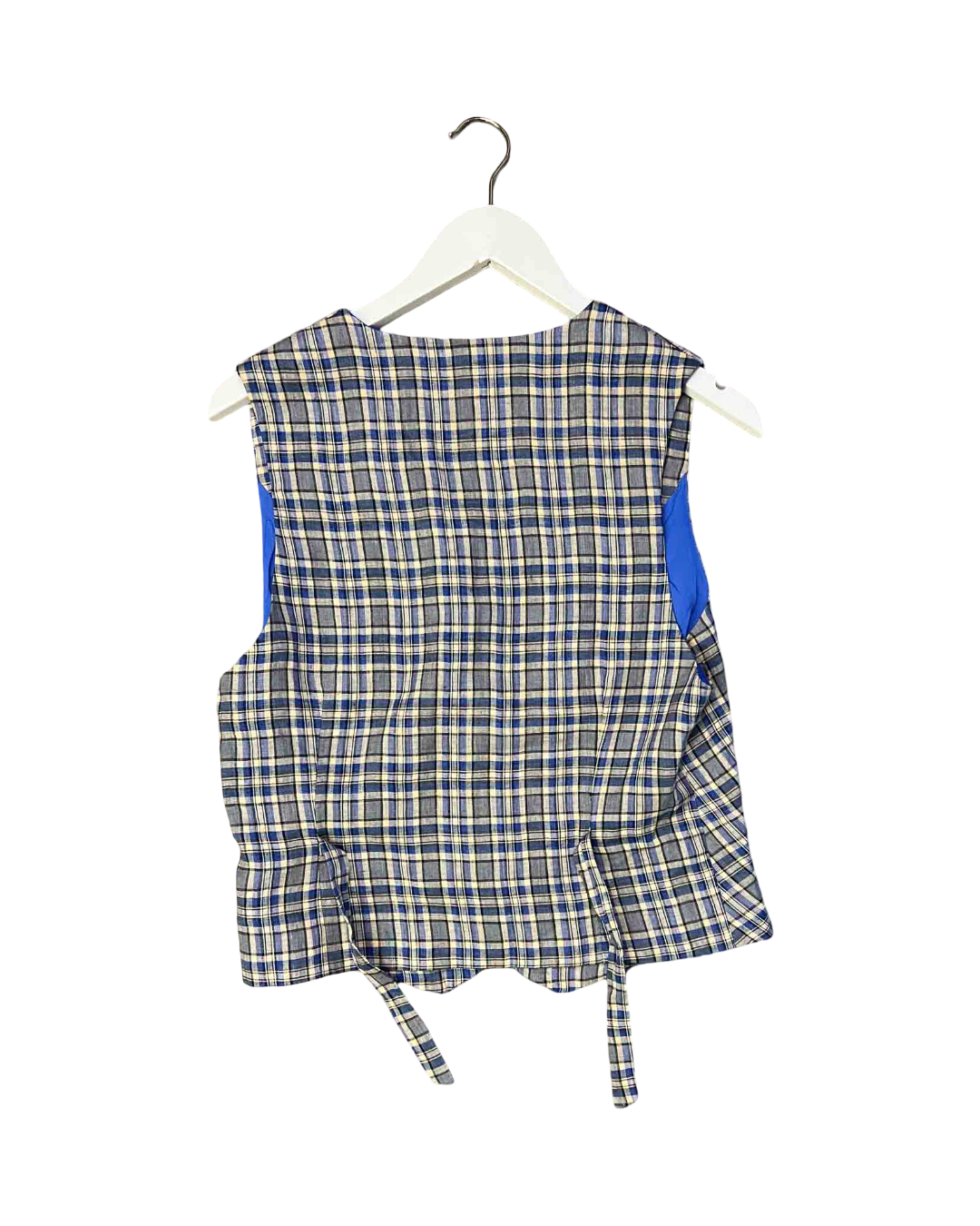 Size XL | Búl Blue Check Linen Vest