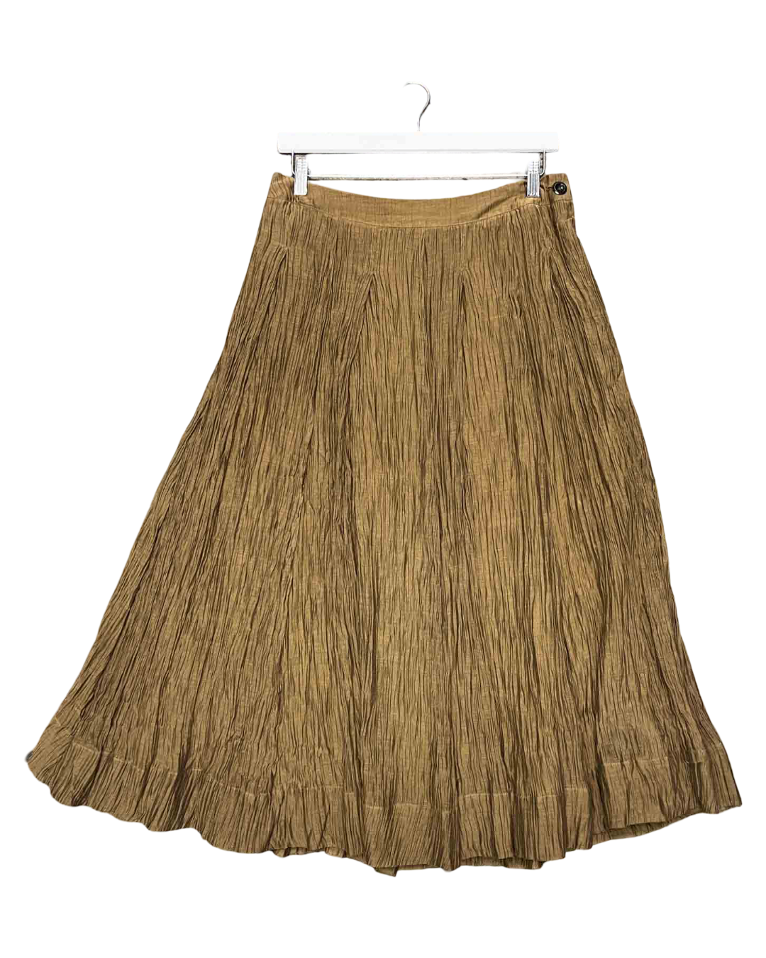 Size 12 | Toast Ecru Cotton/Silk Midi Skirt