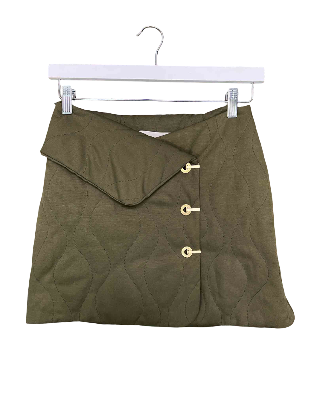 Size XS | Dion Lee Green Quilted Mini Skirt