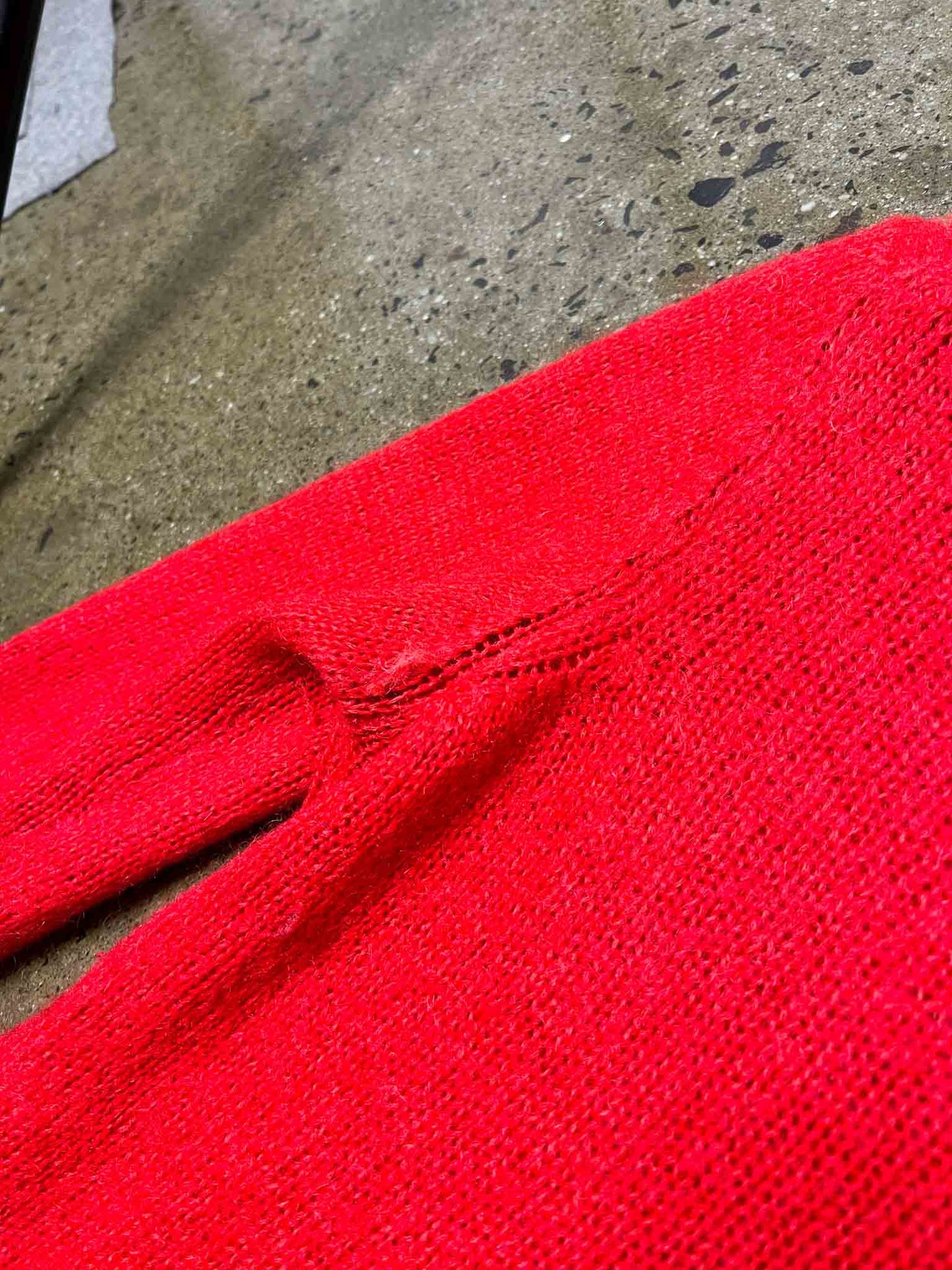 Size 3 (M) | Maje Red Mohair Blend Knit Jumper