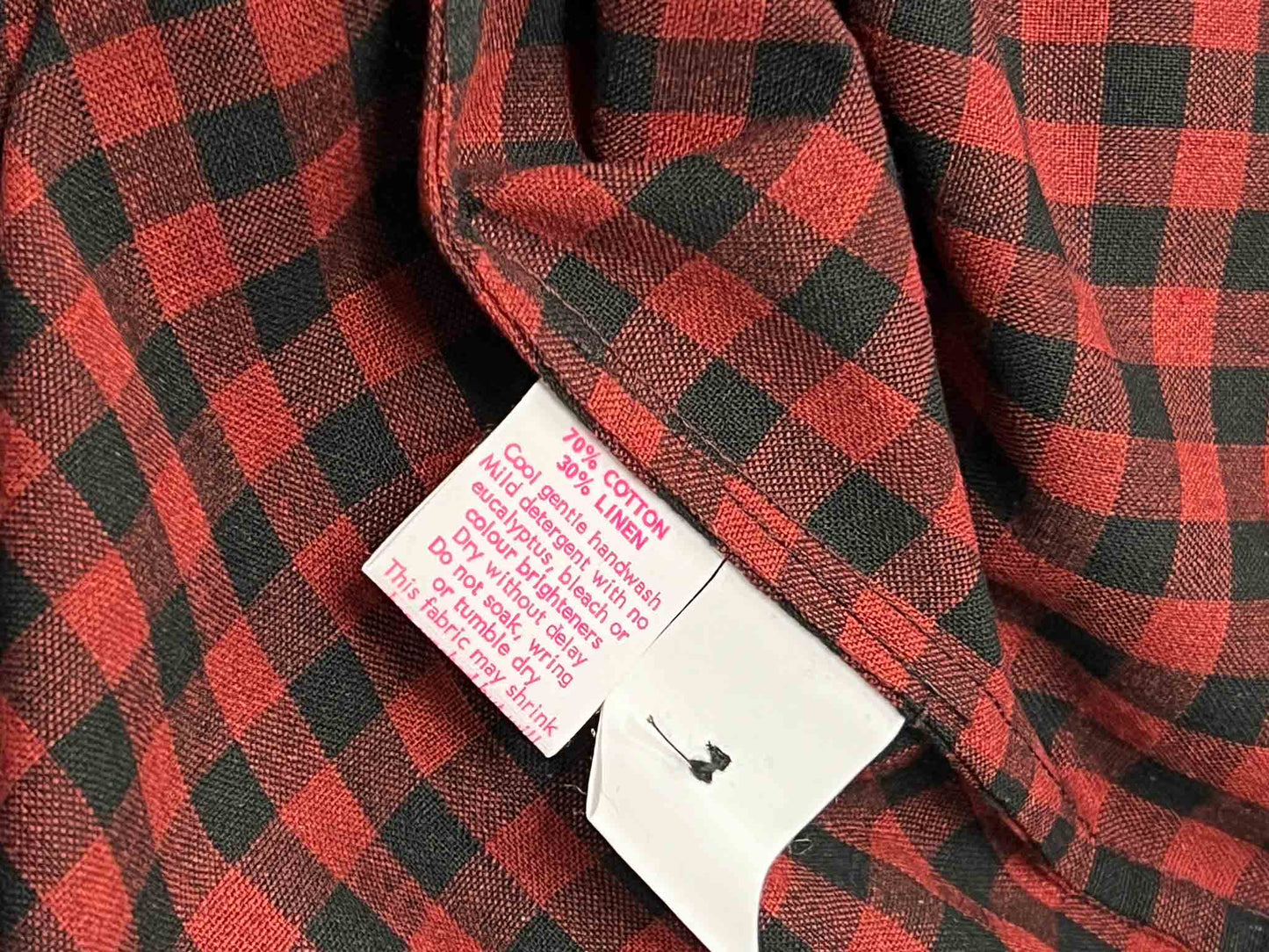 Size M | Obus Cotton/Linen Gingham Midi Dress NWT
