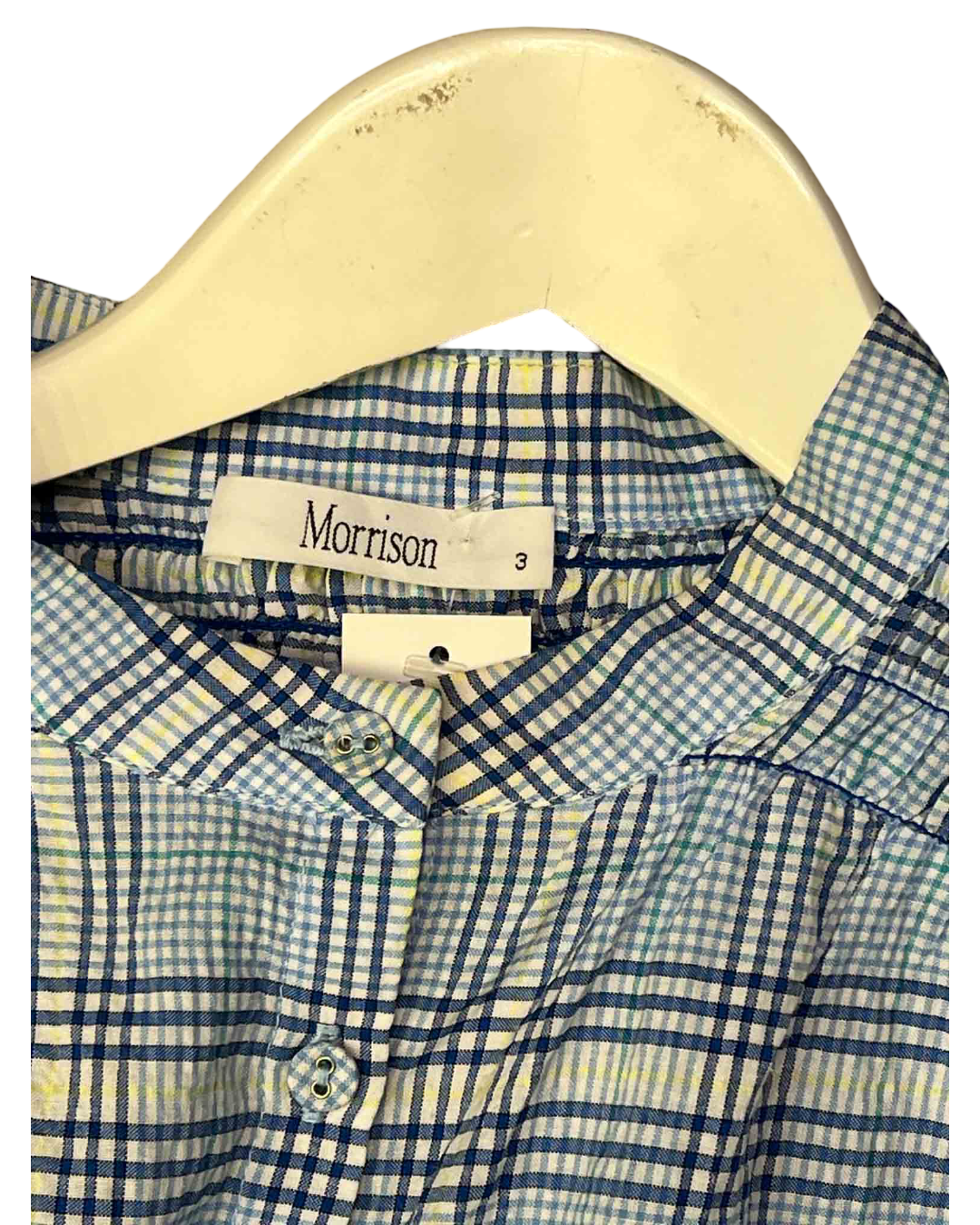 Size 3 (L) | Morrison Blue Plaid Smock Top