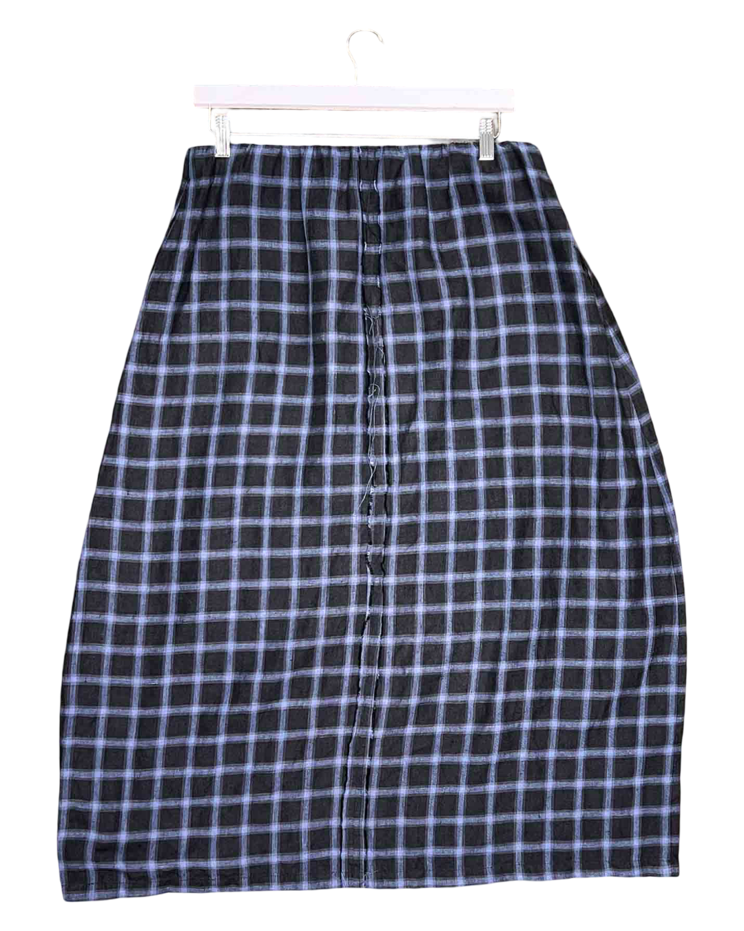 Size L | Alpha60 Check Hemp Midi Skirt