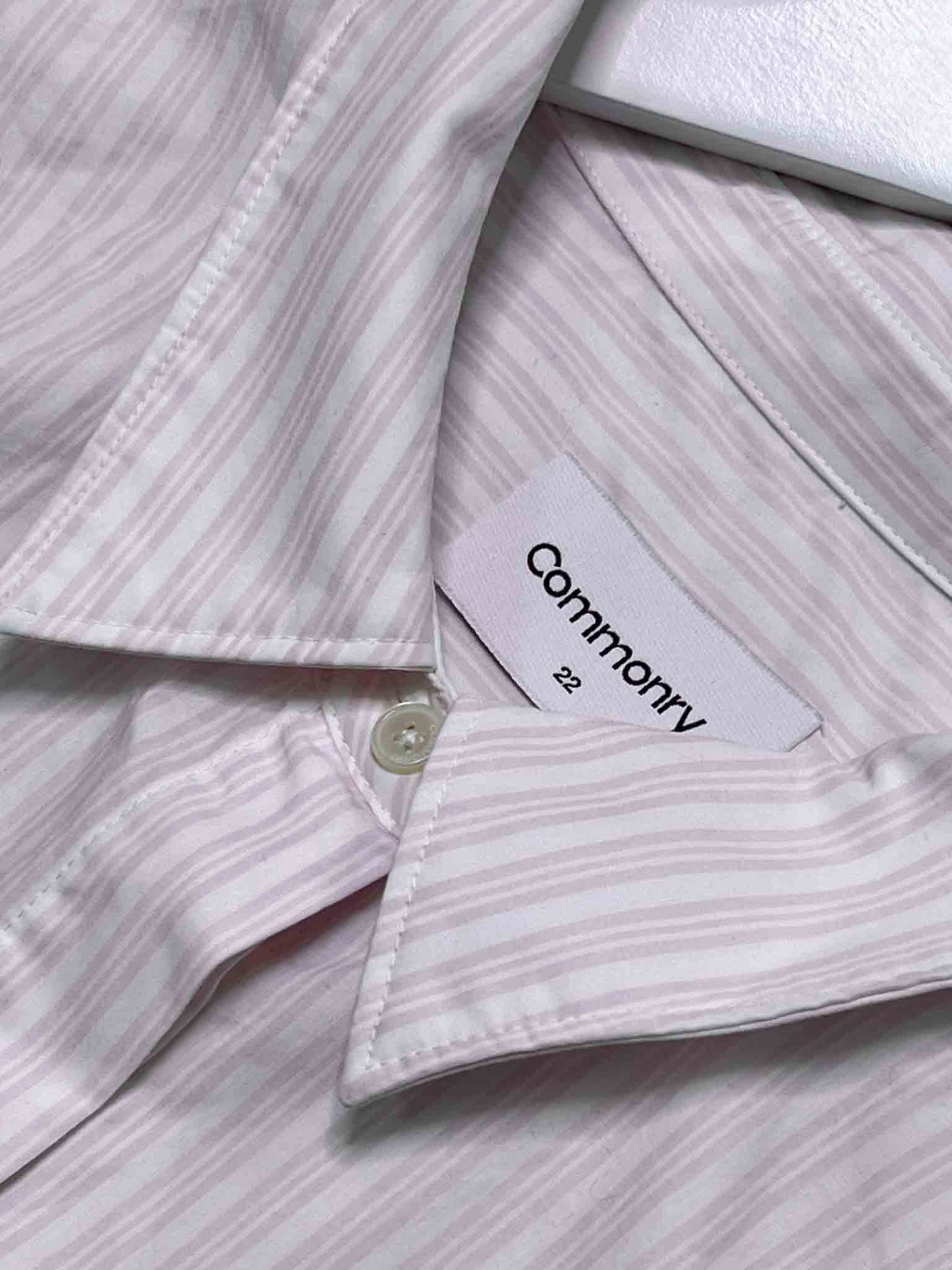 Size 22 | Commonry Pink/White Cotton Striped Shirt