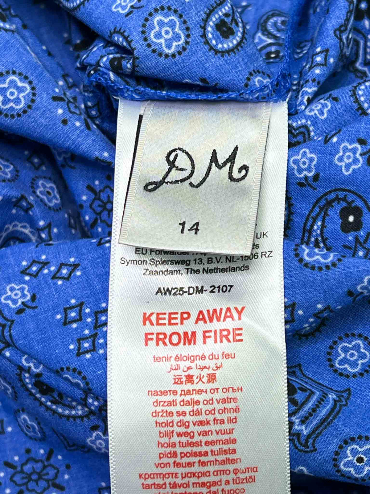Size XL | Damson Madder Blue Angelina Paisley-Print Sleeveless Dress