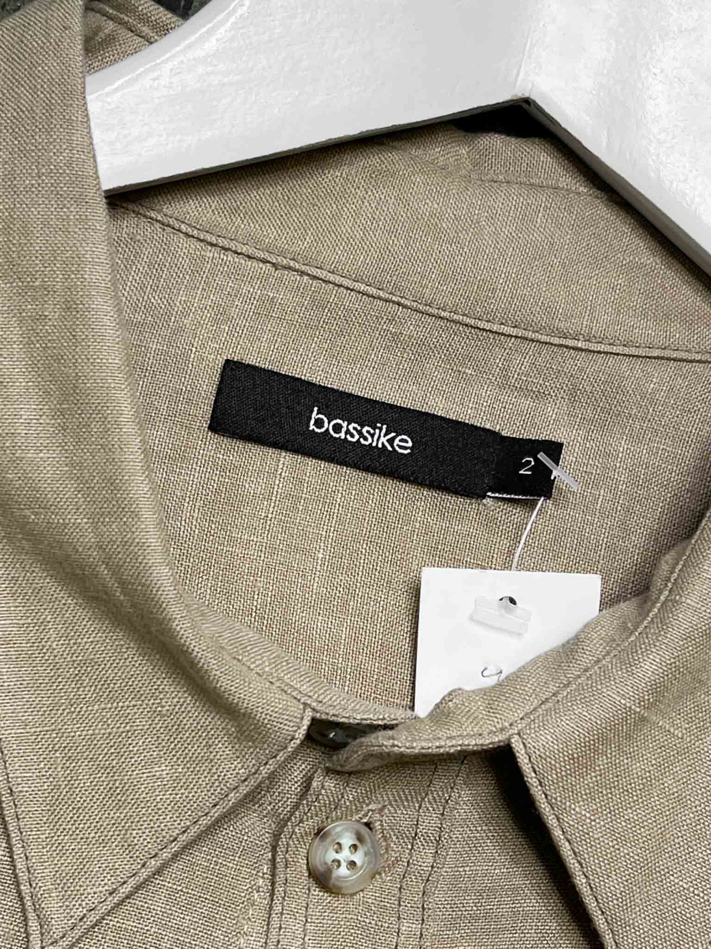 Size 2 (10) | Bassike Beige Linen Top