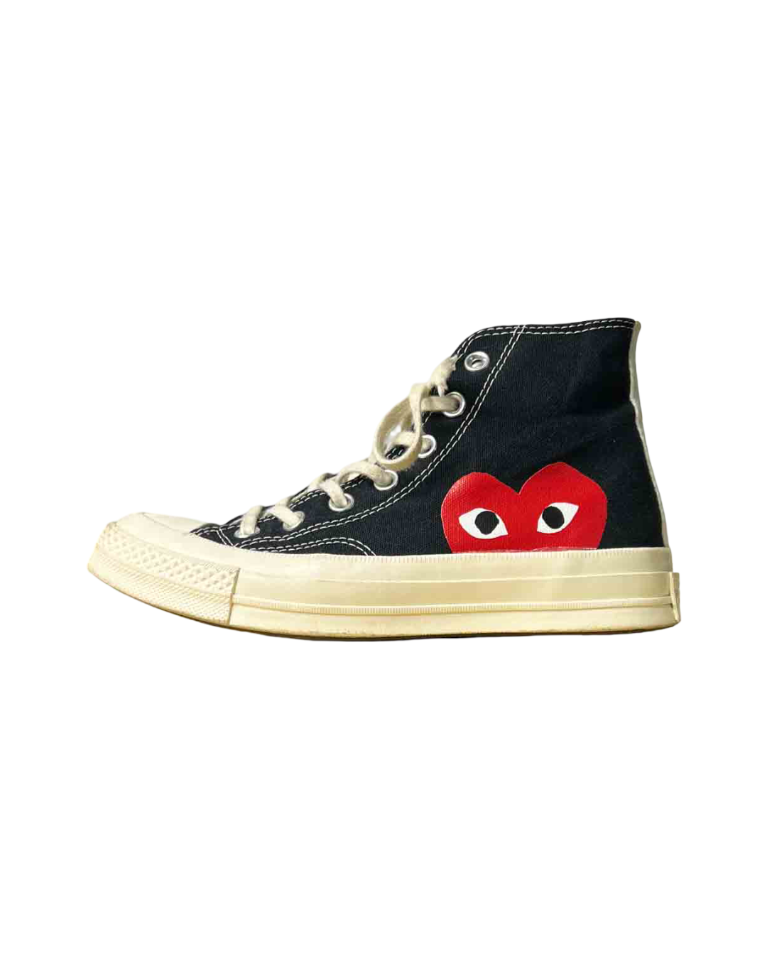 Size 37.5 | Converse x CDG Black Hightop Sneakers