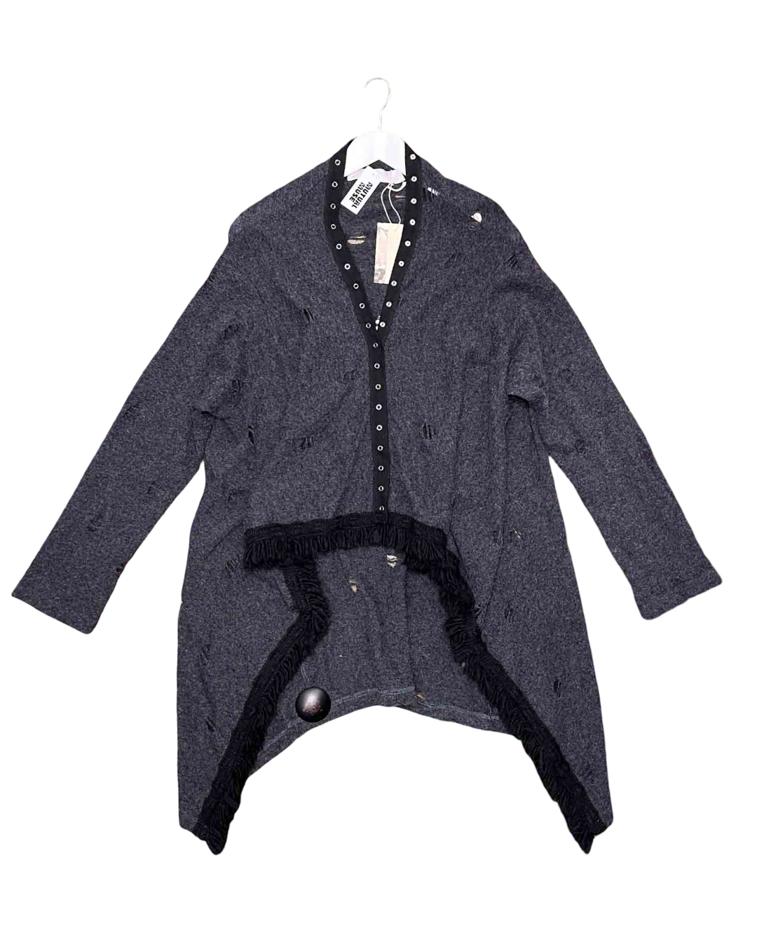 Size M | Tiffany Treloar Fringe Me Itallian Merino Cardigan NWT