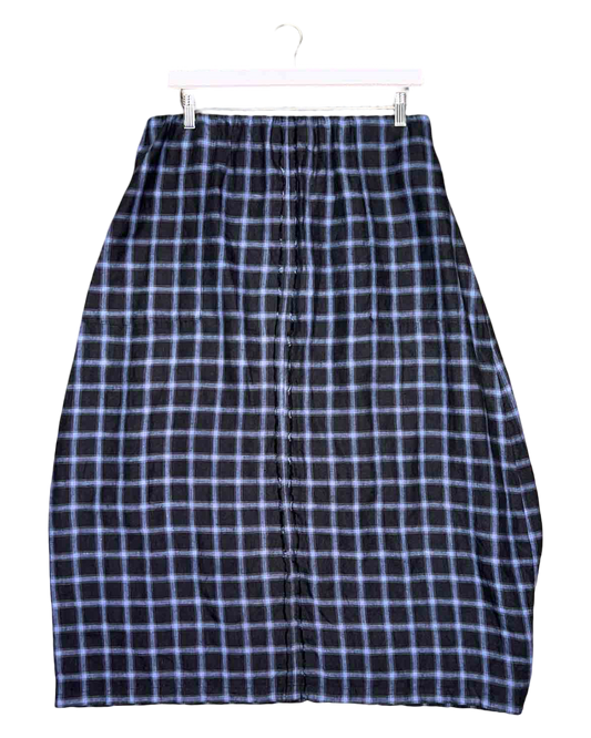 Size L | Alpha60 Check Hemp Midi Skirt