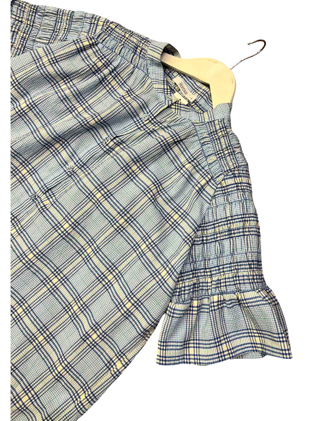 Size 3 (L) | Morrison Blue Plaid Smock Top