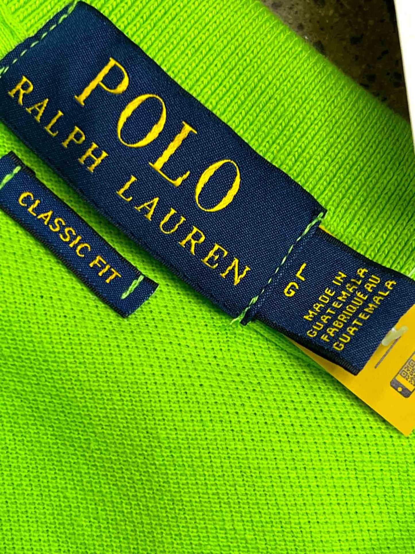 Size L | Ralph Lauren Neon Green Cotton Polo