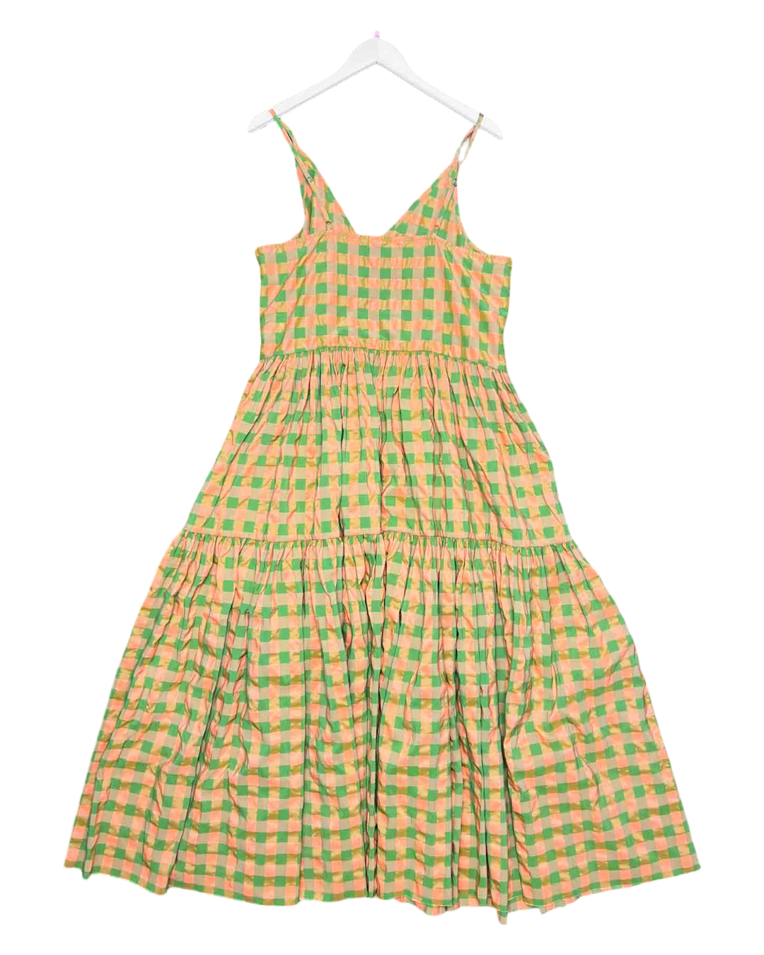 Size L | Marques Almeida Gathered Panel Gingham Dress