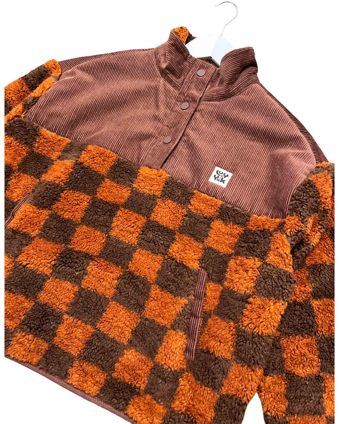 Size S | Lucy & Yak Brown Malone Fleece Check Jacket