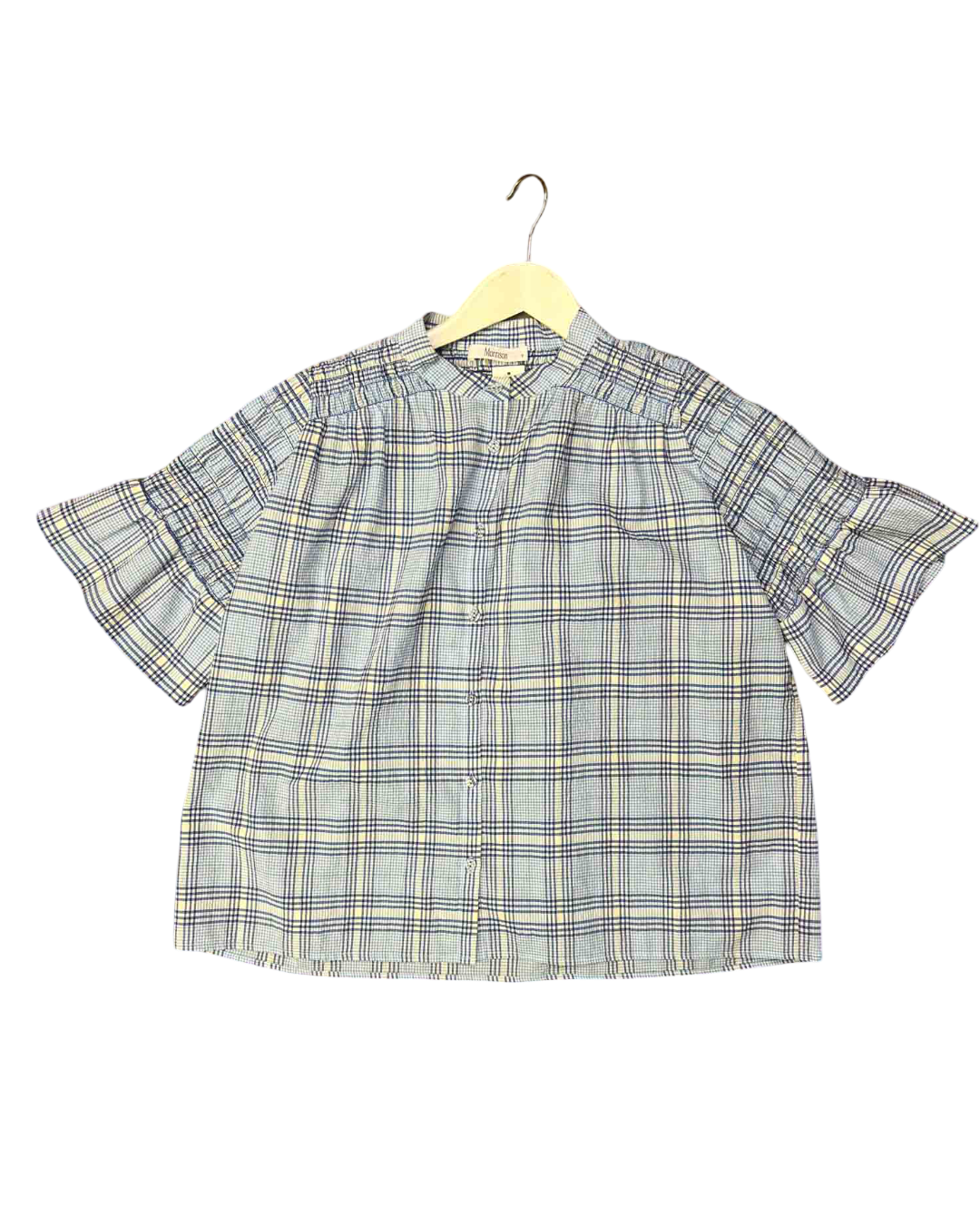 Size 3 (L) | Morrison Blue Plaid Smock Top