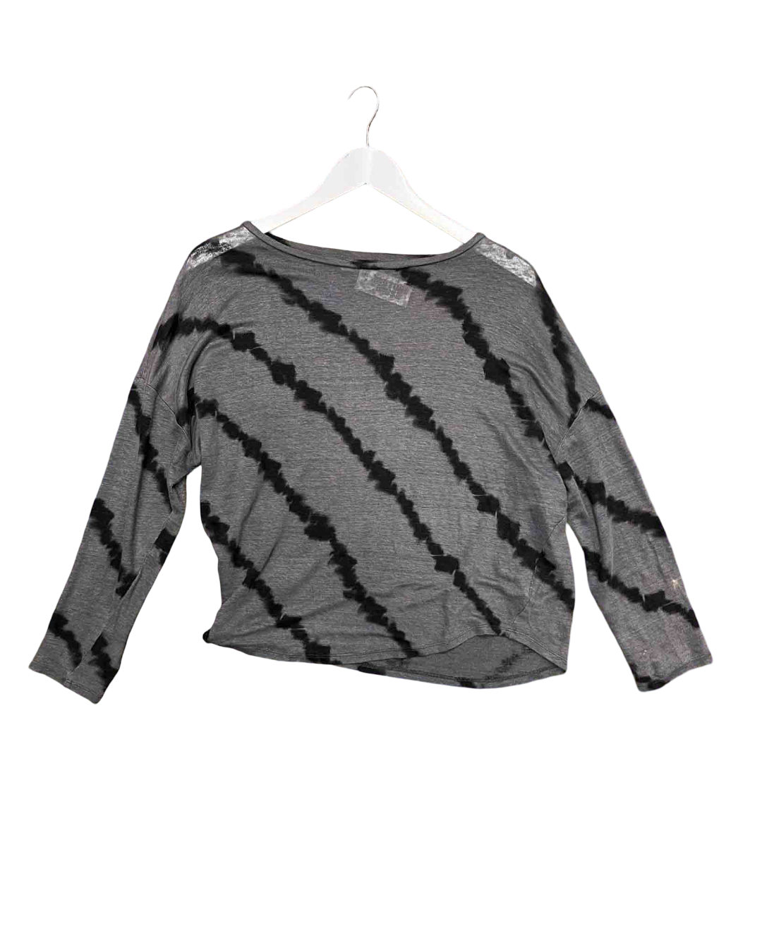 Size M | POL Grey Linen Printed Top