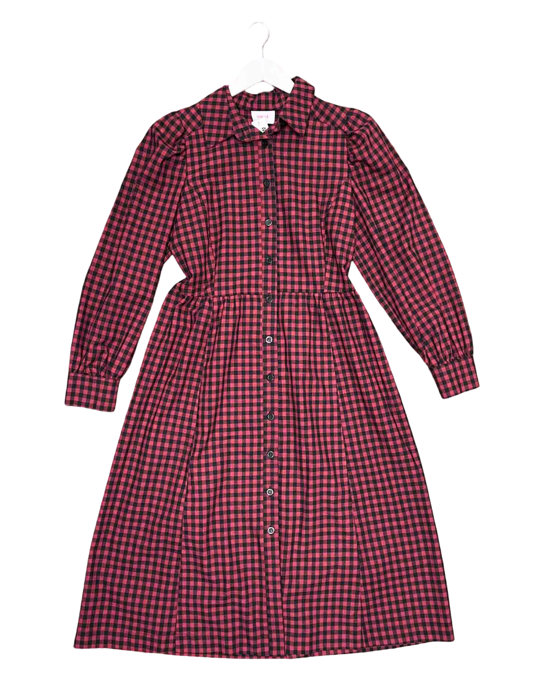 Size M | Obus Cotton/Linen Gingham Midi Dress NWT