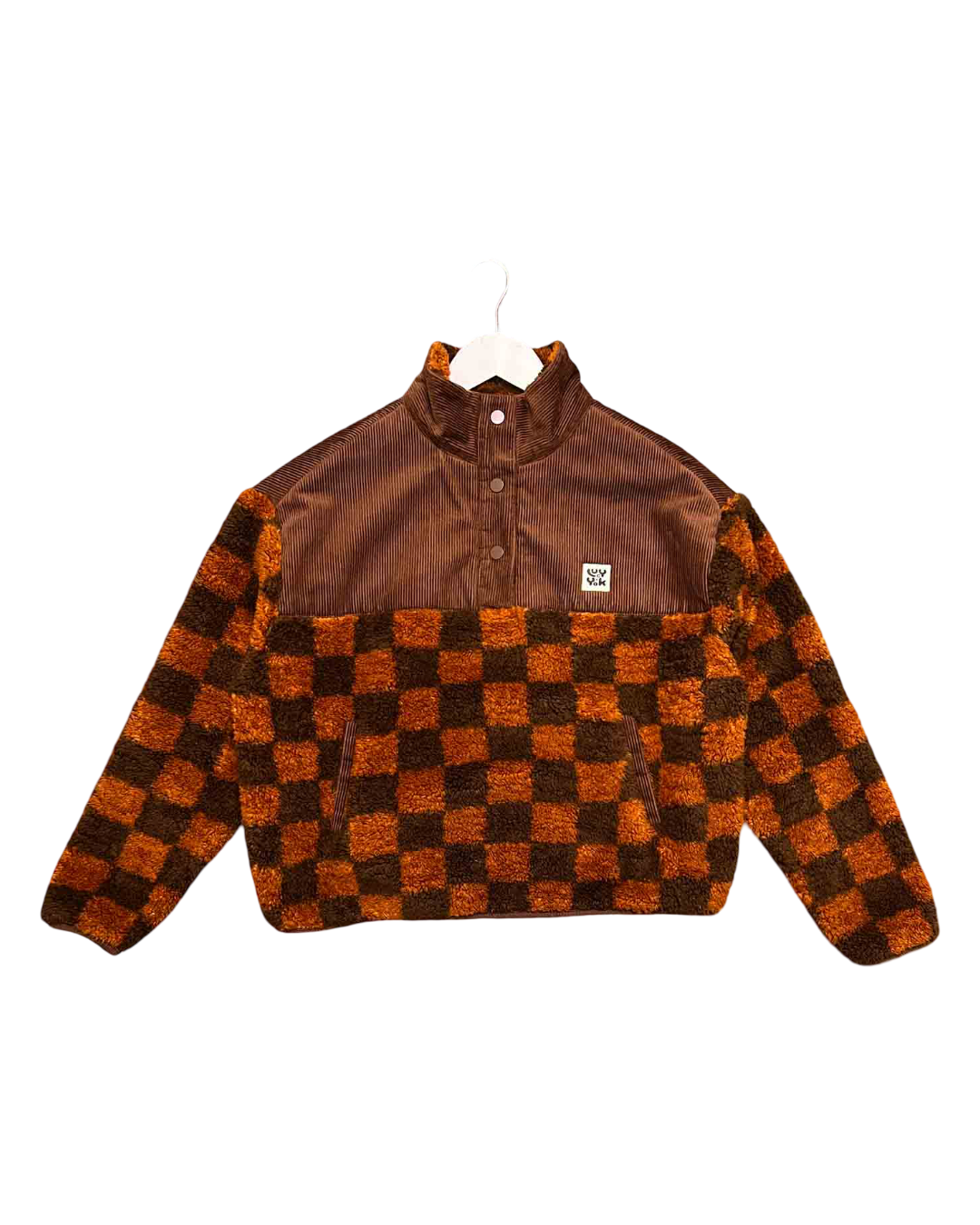 Size S | Lucy & Yak Brown Malone Fleece Check Jacket