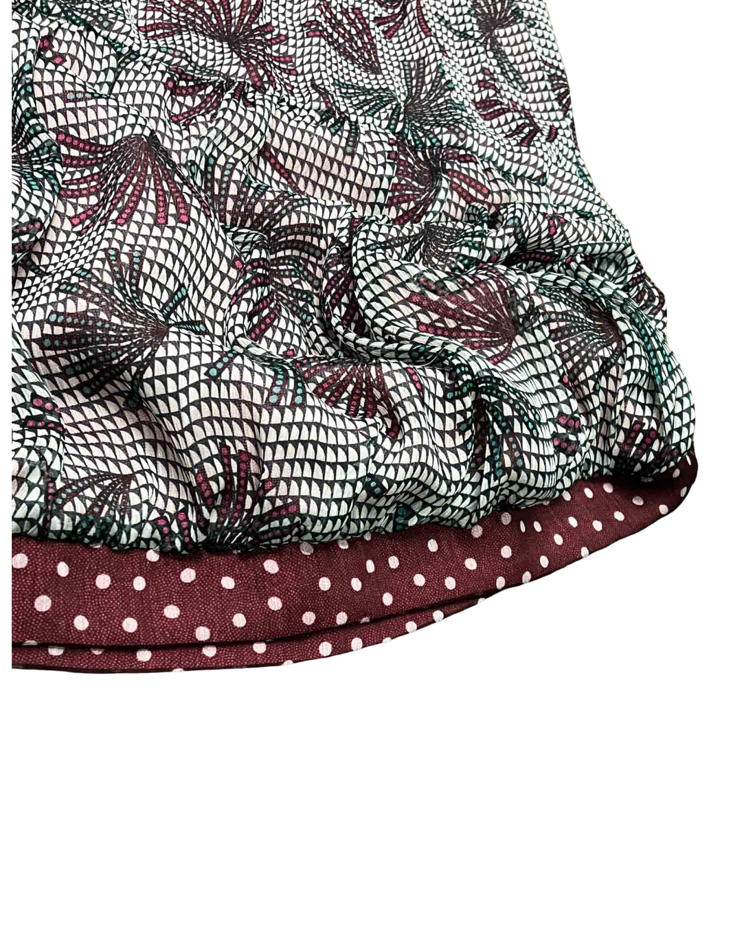 Size 38 (M) | Cop Copine Burgundy Layered Bubble Dress