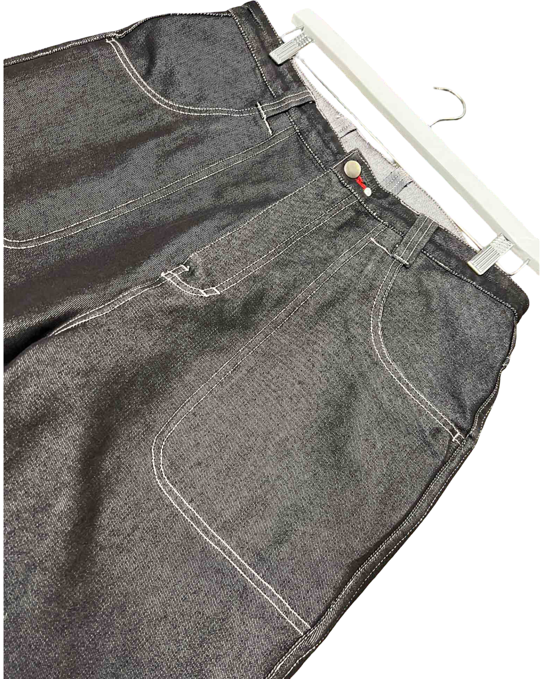 Size 34 | Handmade Dark Grey/ Silver Reversible Jeans