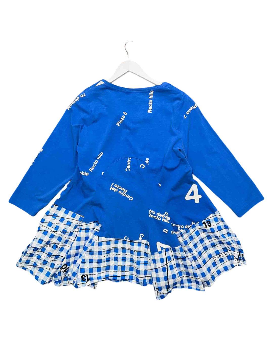 Size L | Rundholz Blue Gingham Peplum Top