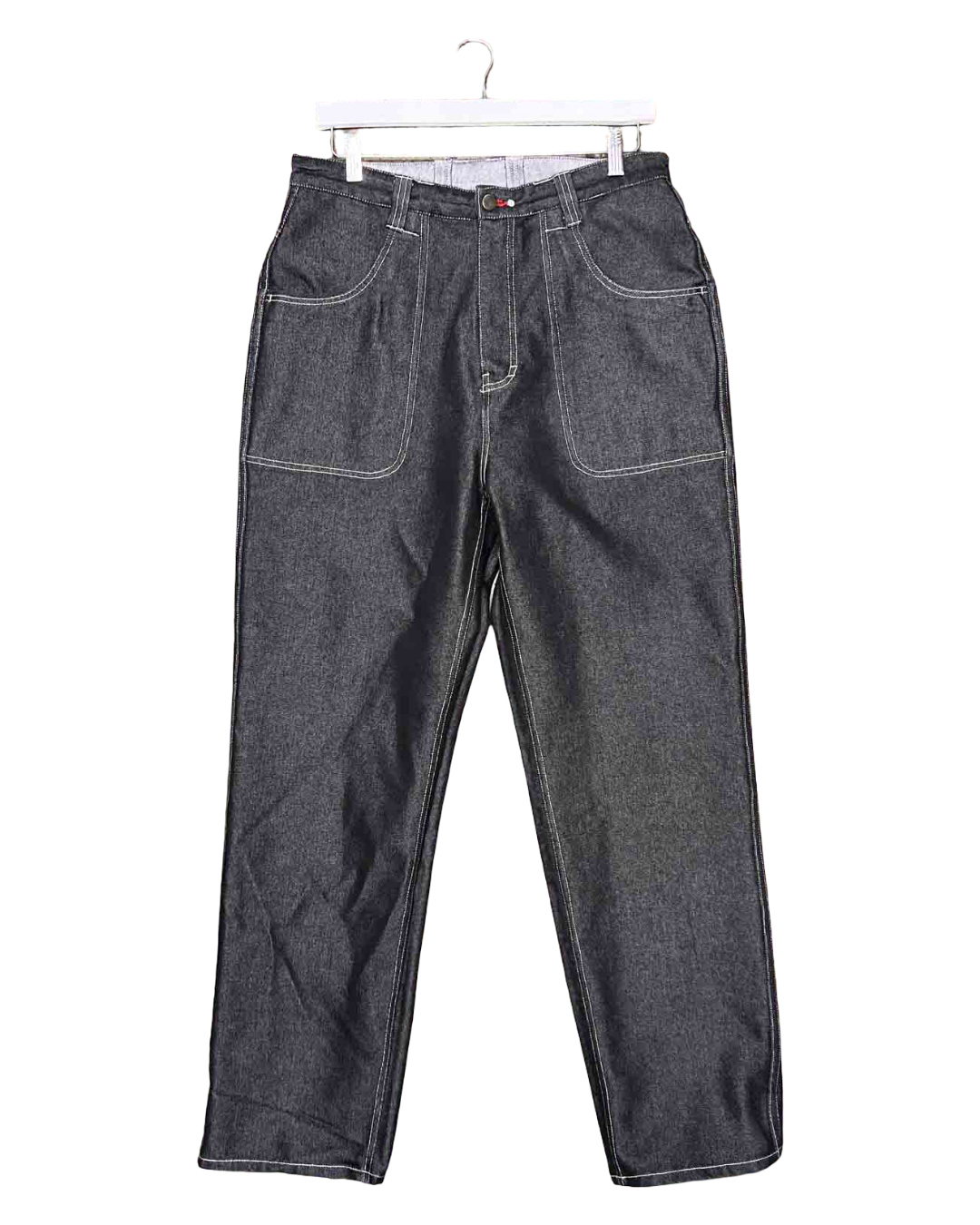 Size 34 | Handmade Dark Grey/ Silver Reversible Jeans