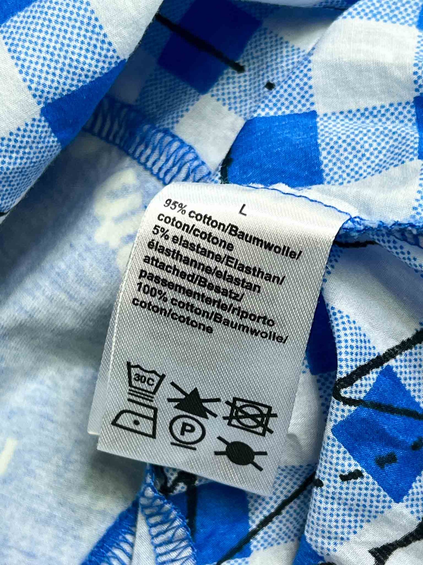 Size L | Rundholz Blue Gingham Peplum Top