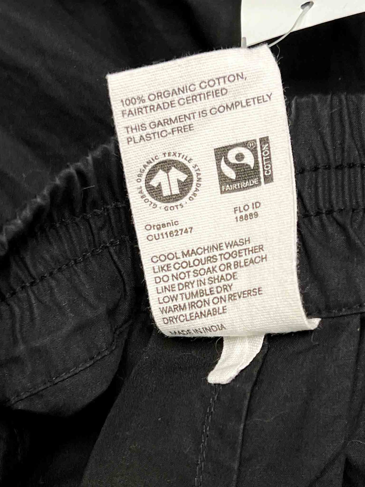 Size XXL | Kowtow Black Organic Cotton Culotte Pants