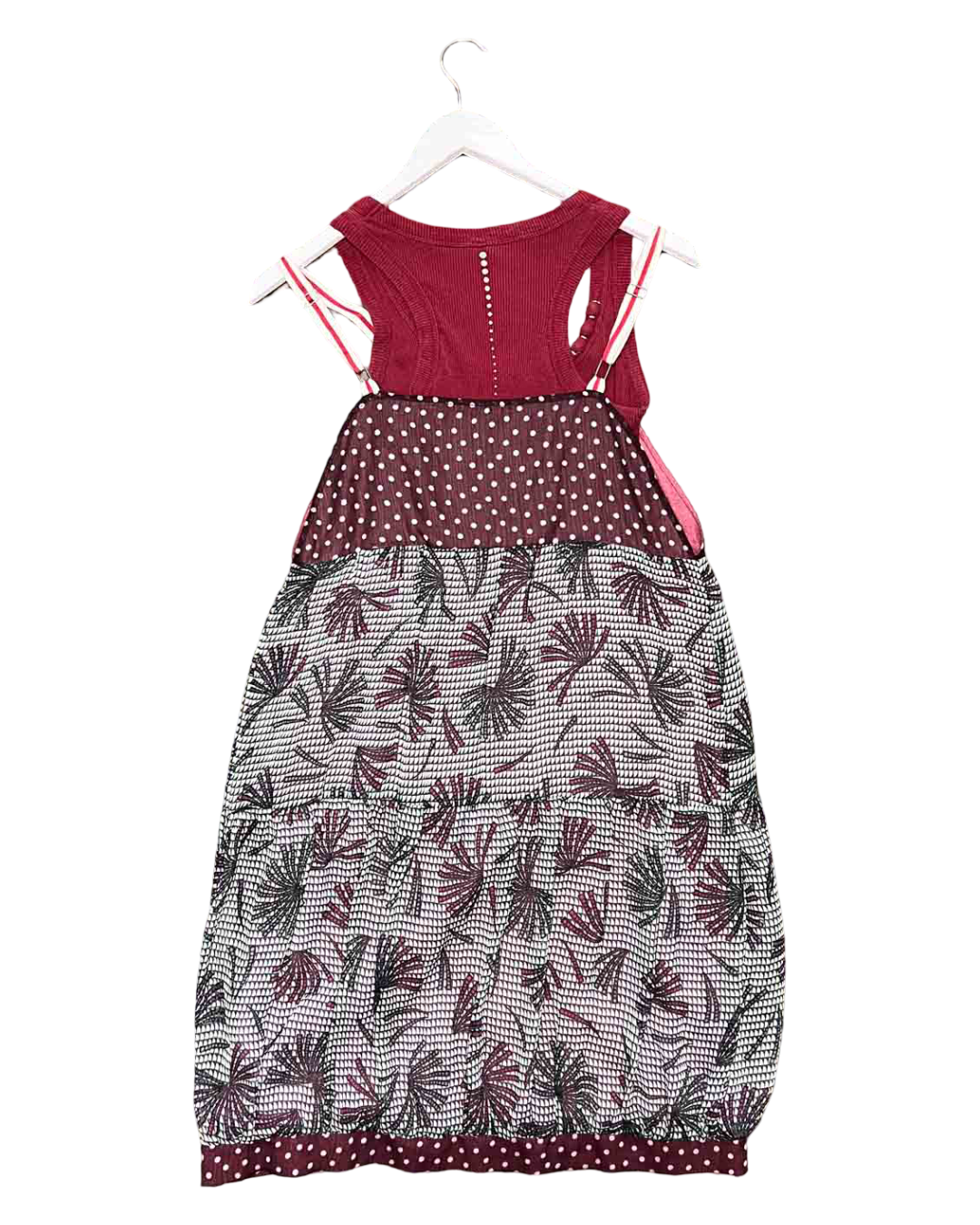 Size 38 (M) | Cop Copine Burgundy Layered Bubble Dress