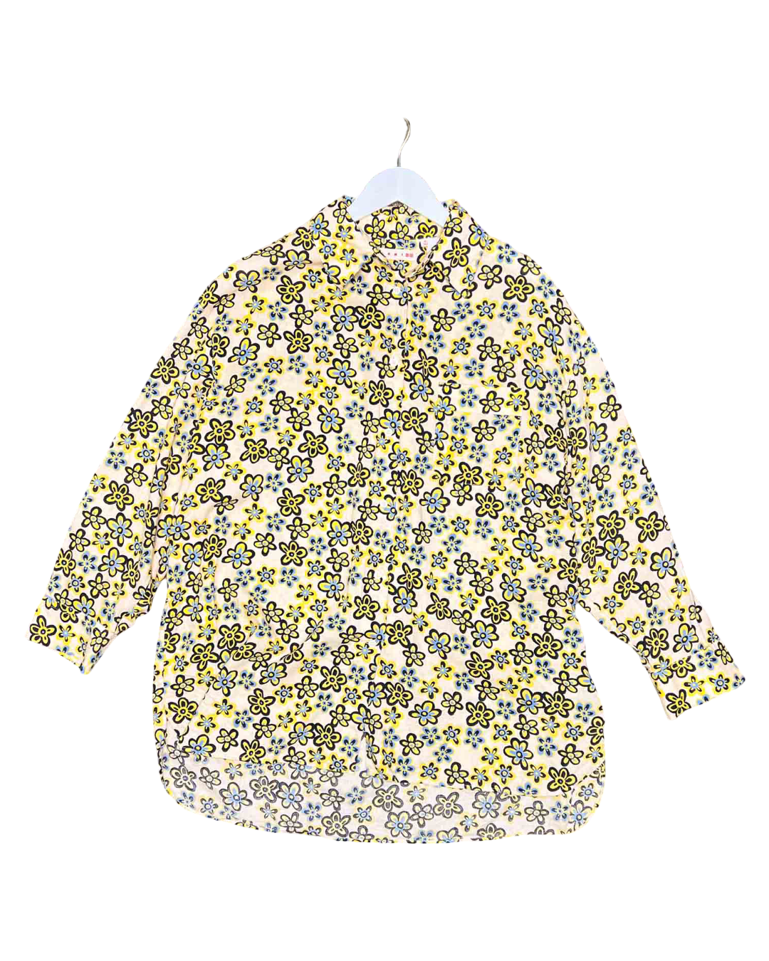 Size XL | Marni x Uniqlo Yellow Floral Shirt