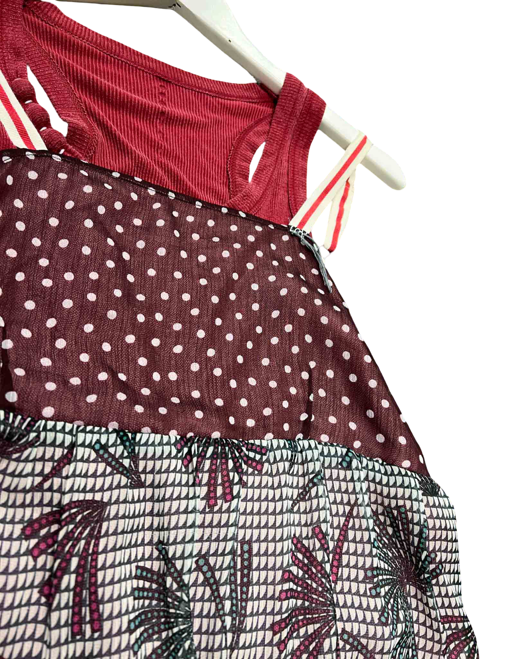 Size 38 (M) | Cop Copine Burgundy Layered Bubble Dress