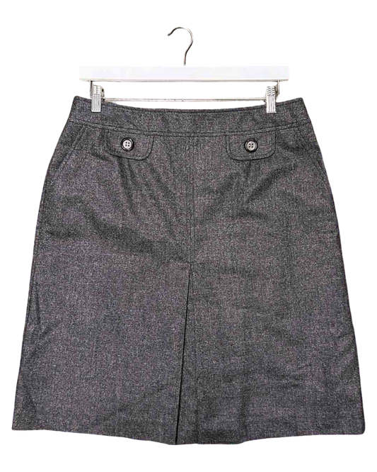 Size 14 | Anna Thomas Grey Wool Midi Skirt
