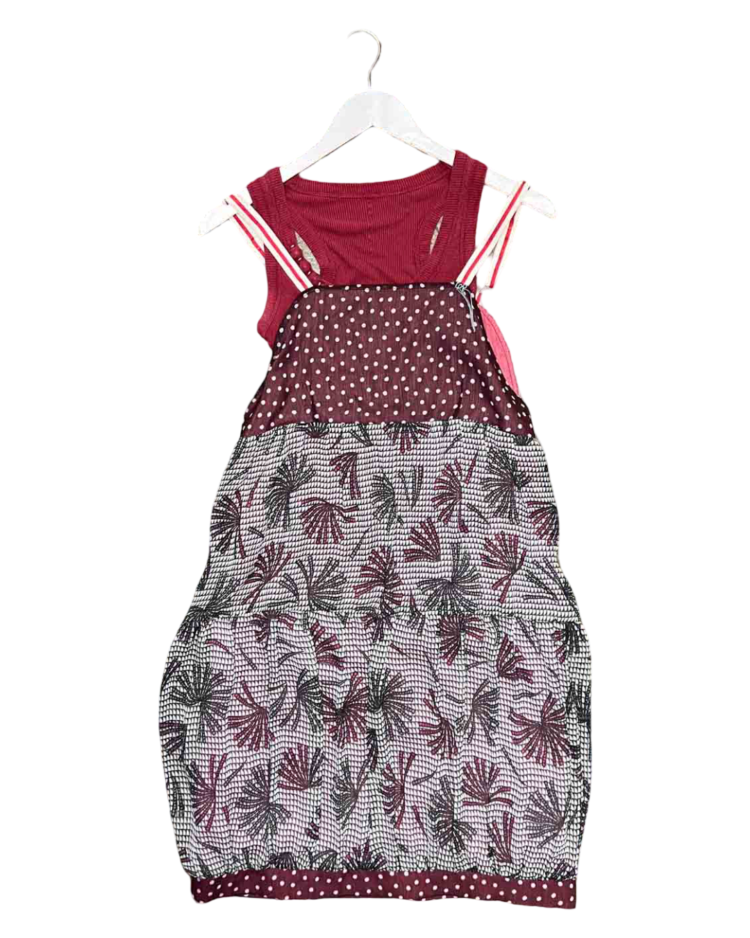 Size 38 (M) | Cop Copine Burgundy Layered Bubble Dress